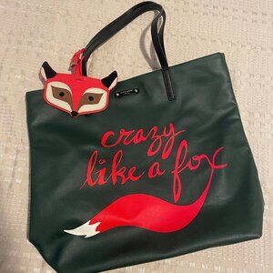 Kate Spade Fox Tote with Luggage Tag